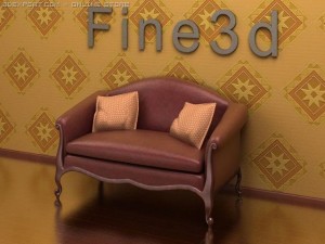 antique09097sofa 3D Модель