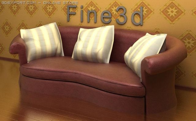 antique09098sofa 3D Model .c4d .max .obj .3ds .fbx .stl .blend