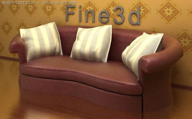 antique09098sofa 3D Model .c4d .max .obj .3ds .fbx .stl .blend 
