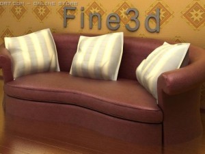 antique09098sofa 3Dモデル