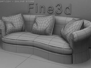 antique09098sofa 3D Model