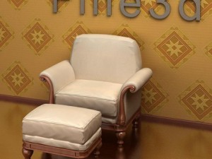 antique0102sofa 3D Model