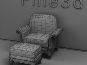 antique0102sofa 3D 모델