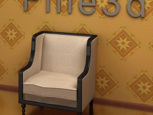 antique090105sofa 3D मॉडल