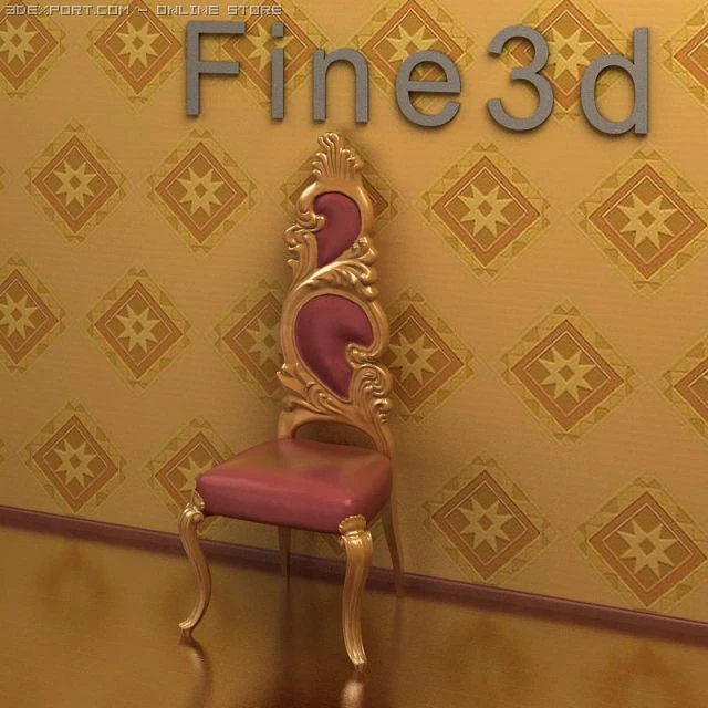 antique08035chair 3D Model .c4d .max .obj .3ds .fbx .stl .blend 