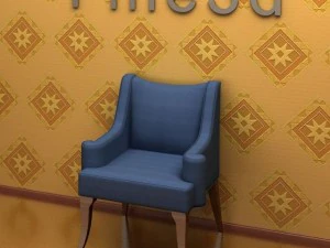 антик08039диван 3D Модель