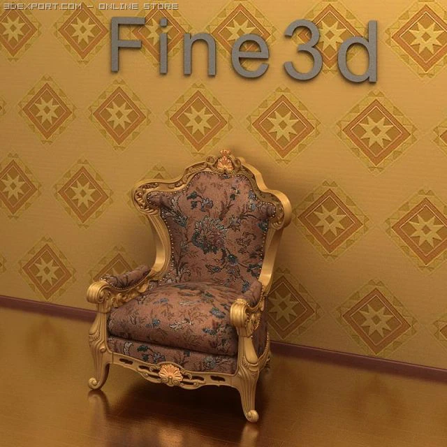 antique08038sofa 3D Model .c4d .max .obj .3ds .fbx .stl .blend