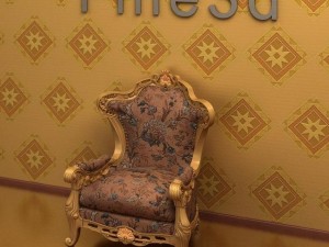antique08038sofa Modèle 3D