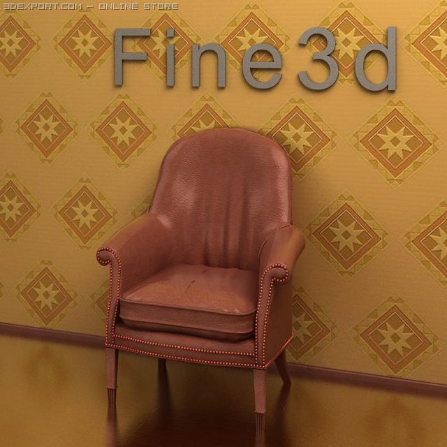 antique090108chair 3D Model .c4d .max .obj .3ds .fbx .stl .blend 