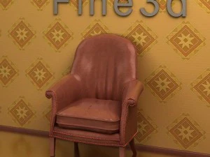 антик090108стул 3D Модель