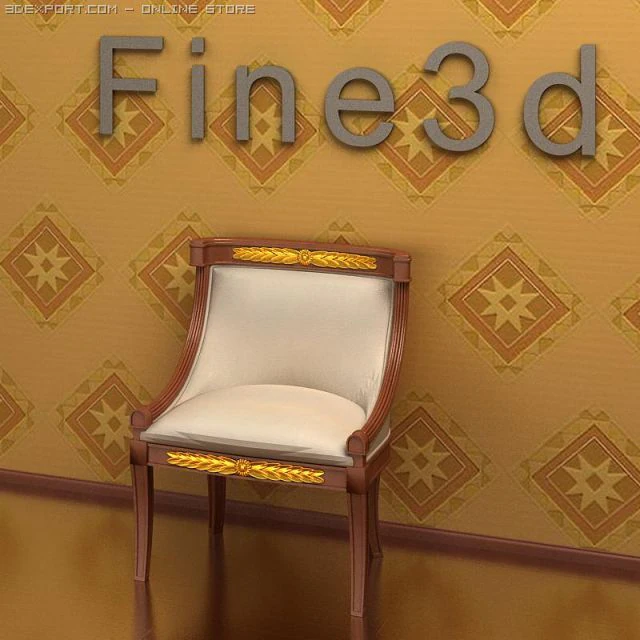 antique090106chair 3D Model .c4d .max .obj .3ds .fbx .stl .blend 