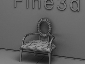 antique08chair042 3D Модель