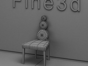 antique08chair044 3D 模型