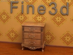 antique08cupboard048 3D Model