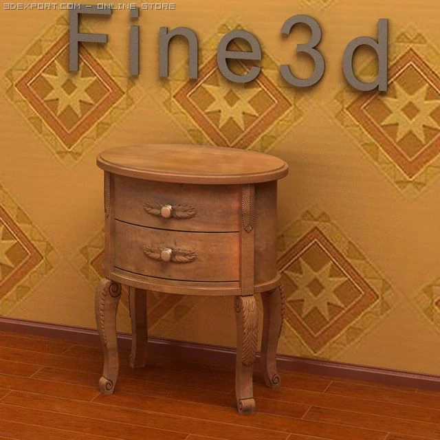 antique08table047 3D Model .c4d .max .obj .3ds .fbx .stl .blend 