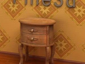 antique08table047 3D Модель