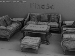 antique08sofa combinat058 3D Model