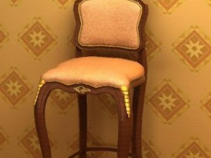 antique08bar chair Modèle 3D