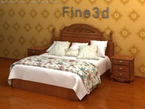 antique08bed063 Modèle 3D