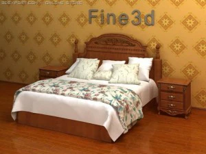 antik08bed063 3D Modell
