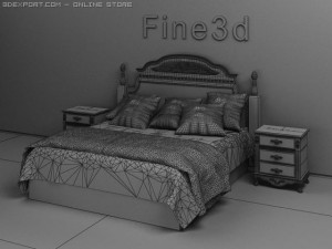 antique08bed063 3Dモデル