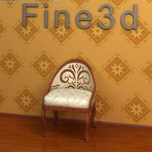 antique08chair059 3D Model .c4d .max .obj .3ds .fbx .stl .blend 
