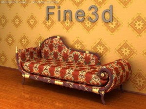 antique08chair060 3D मॉडल