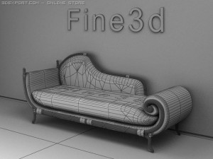 antique08chair060 3D मॉडल