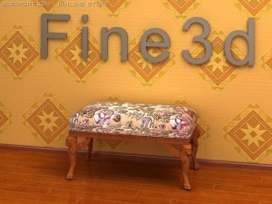 antique08stool066 Model 3D