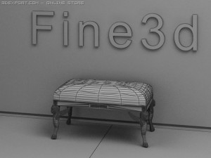 antique08stool066 3D Model