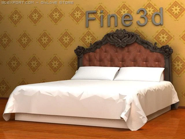 antique08bed077 3D Model .c4d .max .obj .3ds .fbx .stl .blend