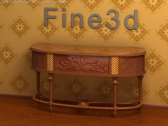 antique08 table 07 3D Model .c4d .max .obj .3ds .fbx .stl .blend 