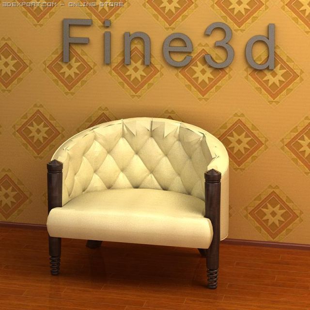 antique08chair074 3D Model .c4d .max .obj .3ds .fbx .stl .blend 