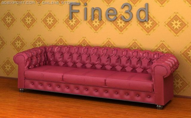 antique08sofa081 3D Model .c4d .max .obj .3ds .fbx .stl .blend 