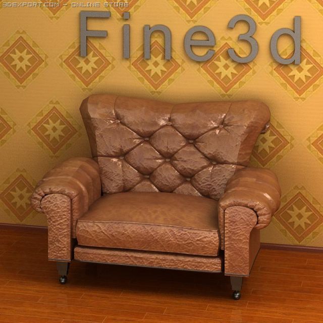 antique08sofa087 3D Модель .c4d .max .obj .3ds .fbx .stl .blend 