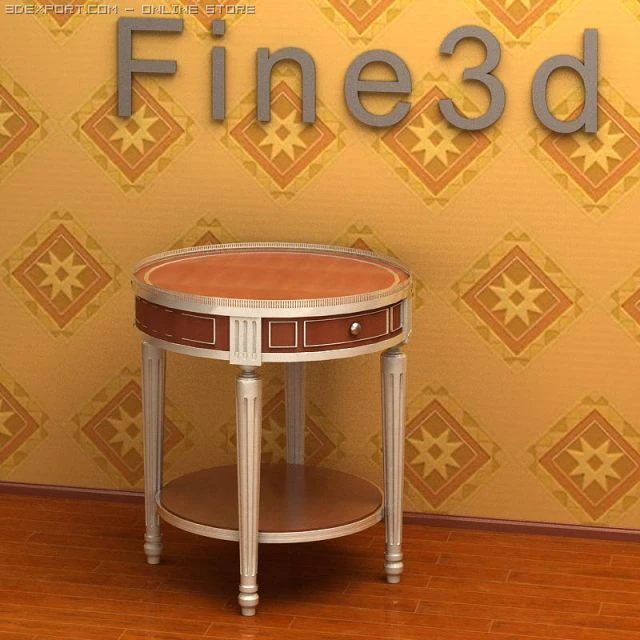 antique08table070 3D Model .c4d .max .obj .3ds .fbx .stl .blend 