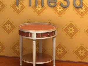 antik08meja070 Model 3D