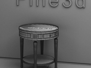 antique08table070 Modèle 3D