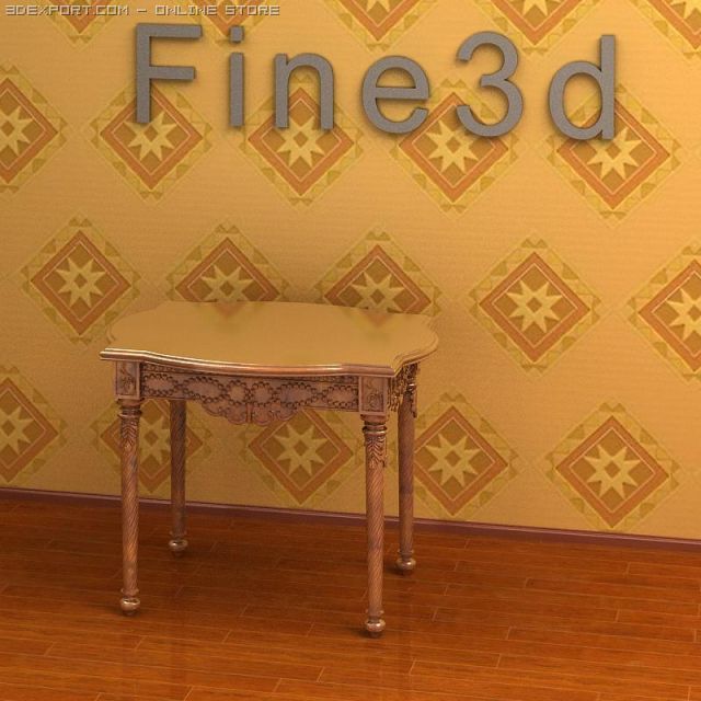 antique08table091 Model 3D .c4d .max .obj .3ds .fbx .stl .blend 