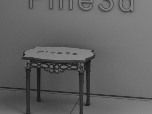 antique08table091 Model 3D