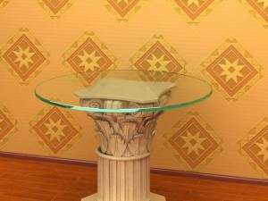 antique08table098b 3D 모델