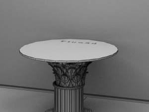 antique08table098b 3D 모델