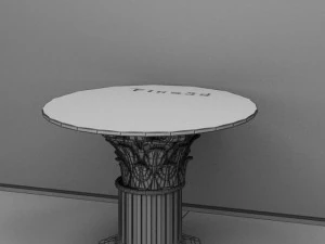 antique08table098b 3D Model