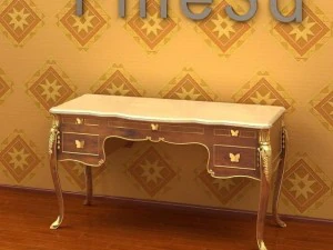 antique08table0104 3D Model