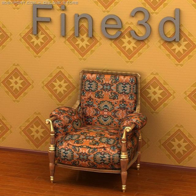 antique09omsofa05 Modèle 3D .c4d .max .obj .3ds .fbx .stl .blend 