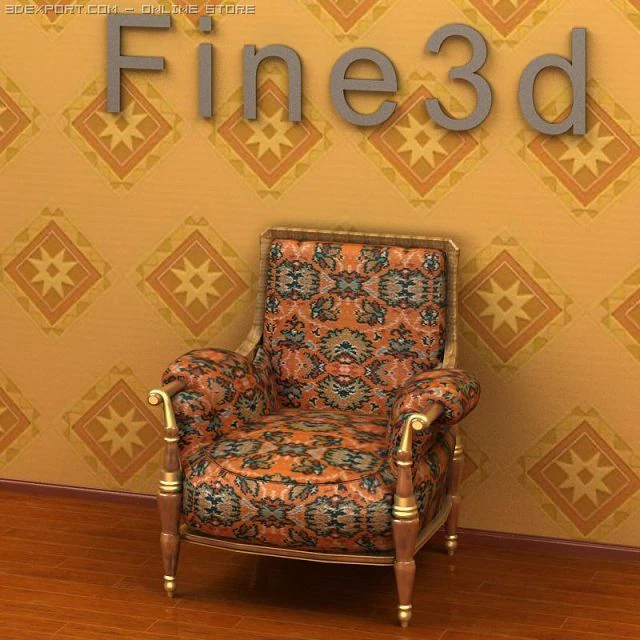 골동품09omsofa05 3D 모델 .c4d .max .obj .3ds .fbx .stl .blend 