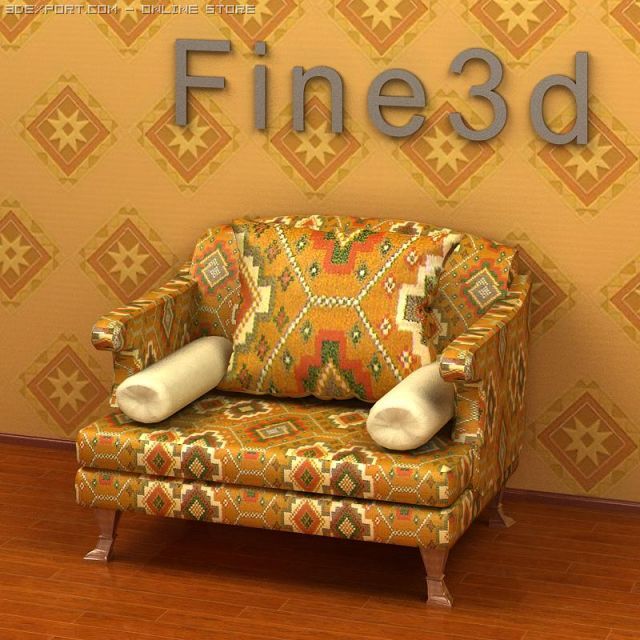 antique09omsofa06 3D Модель .c4d .max .obj .3ds .fbx .stl .blend 