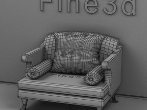 antique09omsofa06 3D Модель