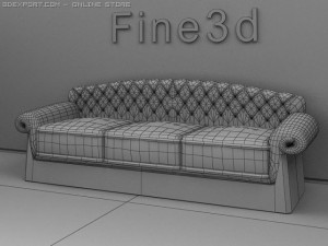 antique09omsofa07 3D Model