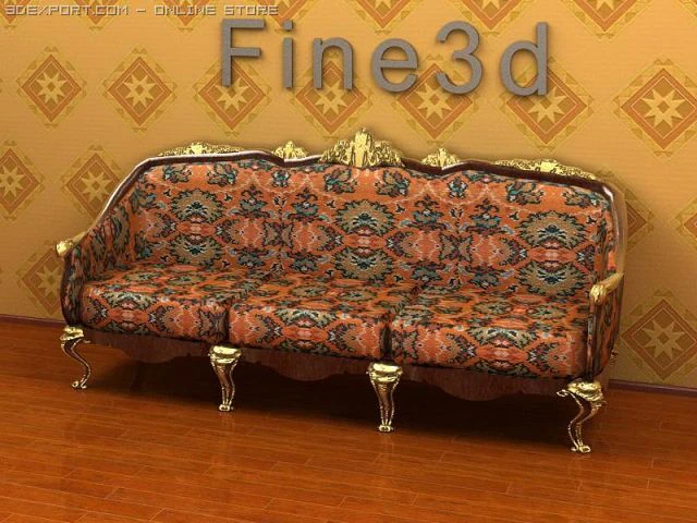 antique09omsofa09 3D Model .c4d .max .obj .3ds .fbx .stl .blend 